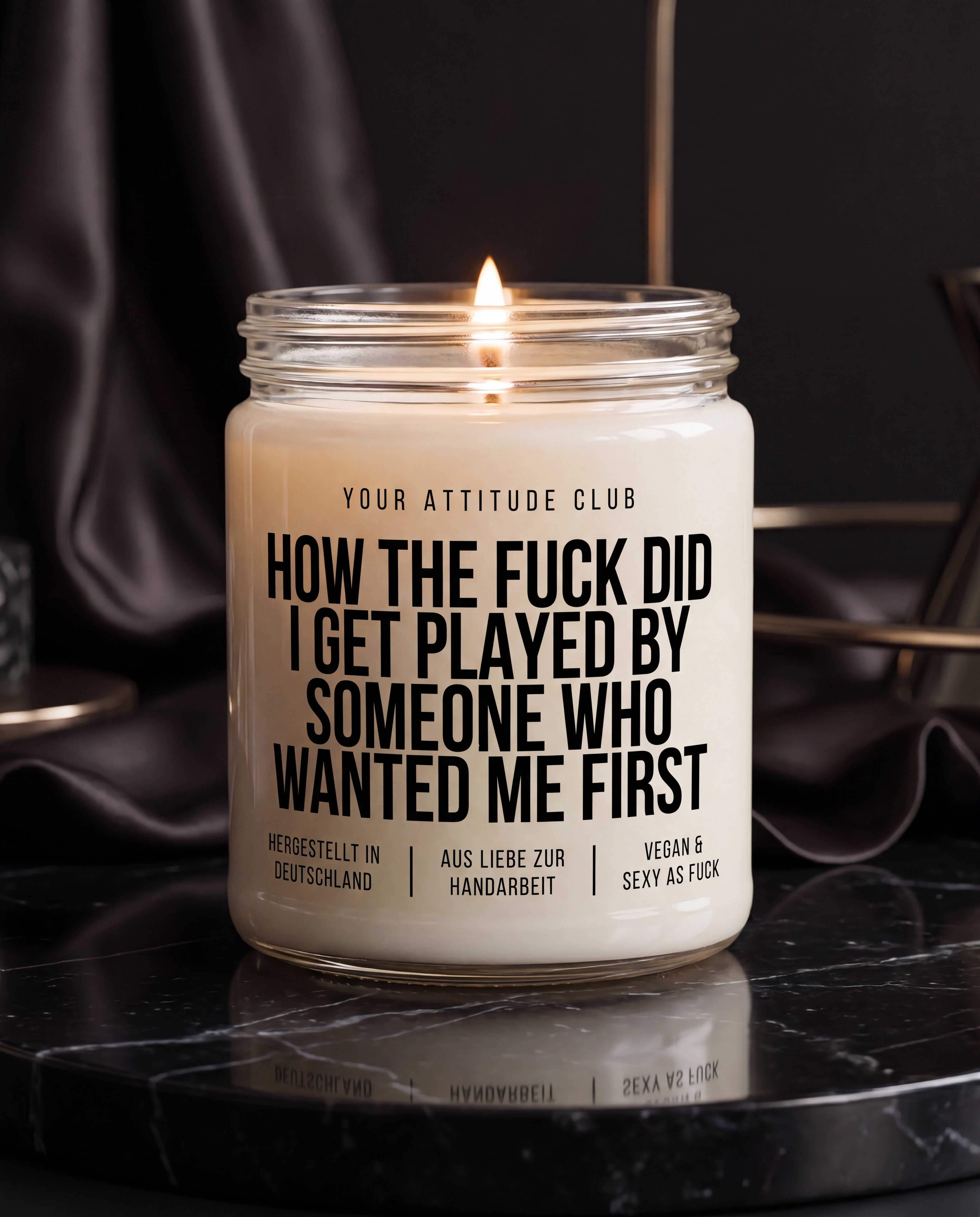How The Fuck Did I Get Played By Someone Who Wanted Me First | Trennungskerze, Heartbreak Geschenk, Dark Humor, vegan, handgemacht