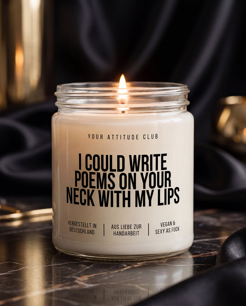 I Could Write Poems On Your Neck With My Lips | Romantische Kinky Kerze, sexy Geschenk, Sojawachs Kerze, vegan, handgemacht