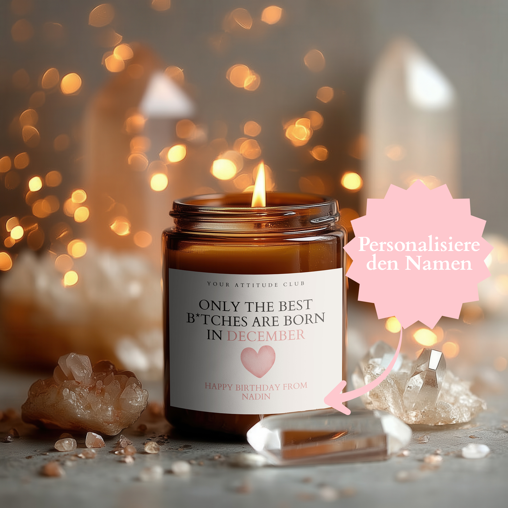 Only The Best B*tches Are Born In December | Customizable Candle
