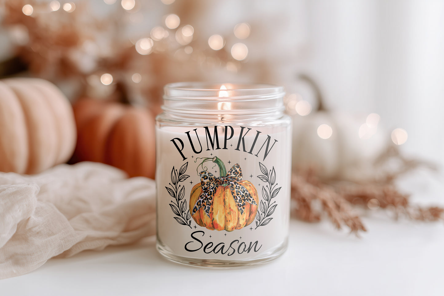Pumpkin Season Kerze Herbst Duftkerze Halloween Glas vegan Sojawachs Cozy Homedecor Geschenkidee Deko