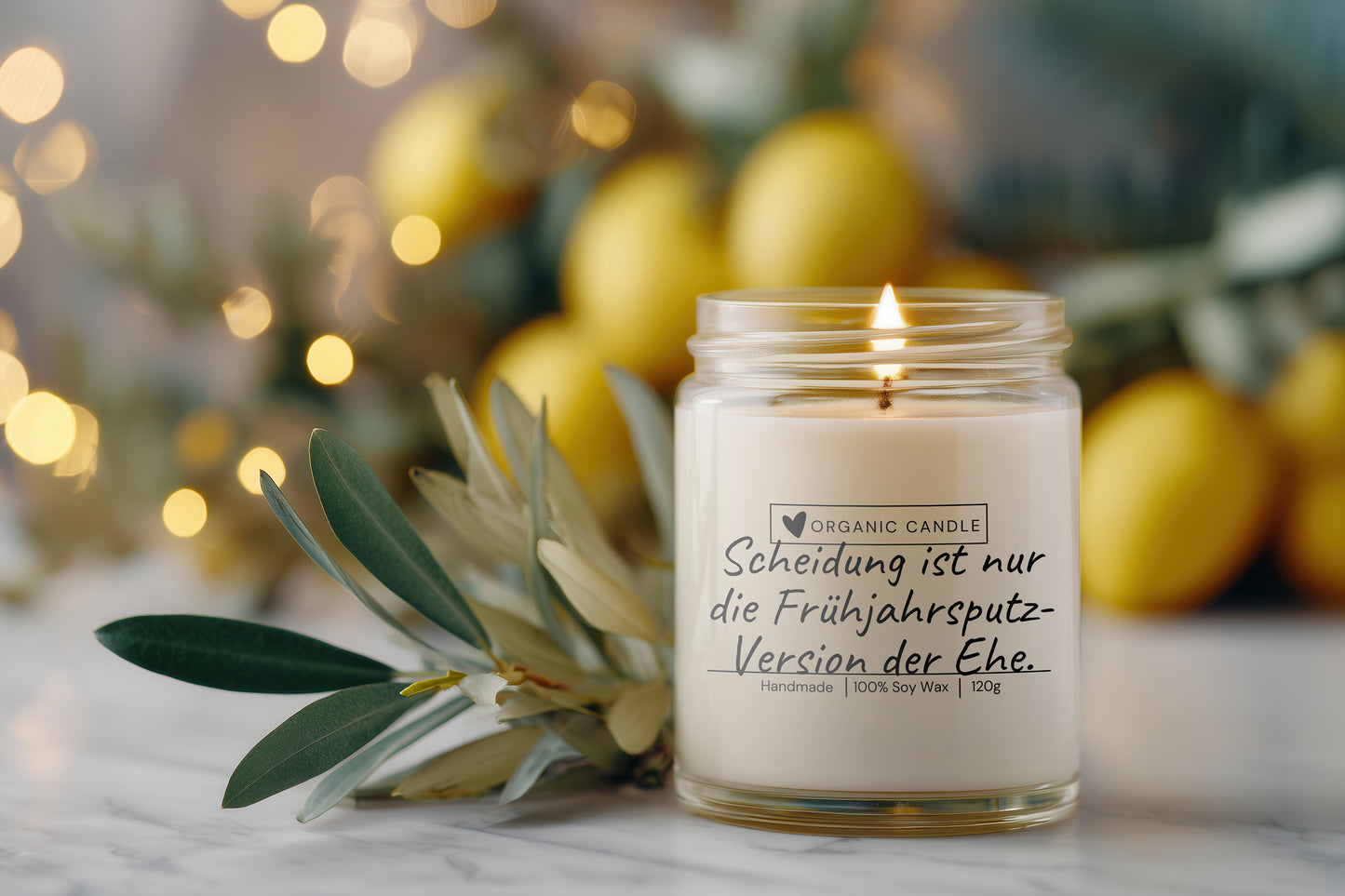 Scheidung ist nur die Frühjahrsputz-Version der Ehe Kerze lustiges Scheidungsgeschenk Trennung Humor Neuanfang Spruchkerze Geschenkidee Your Attitude Club