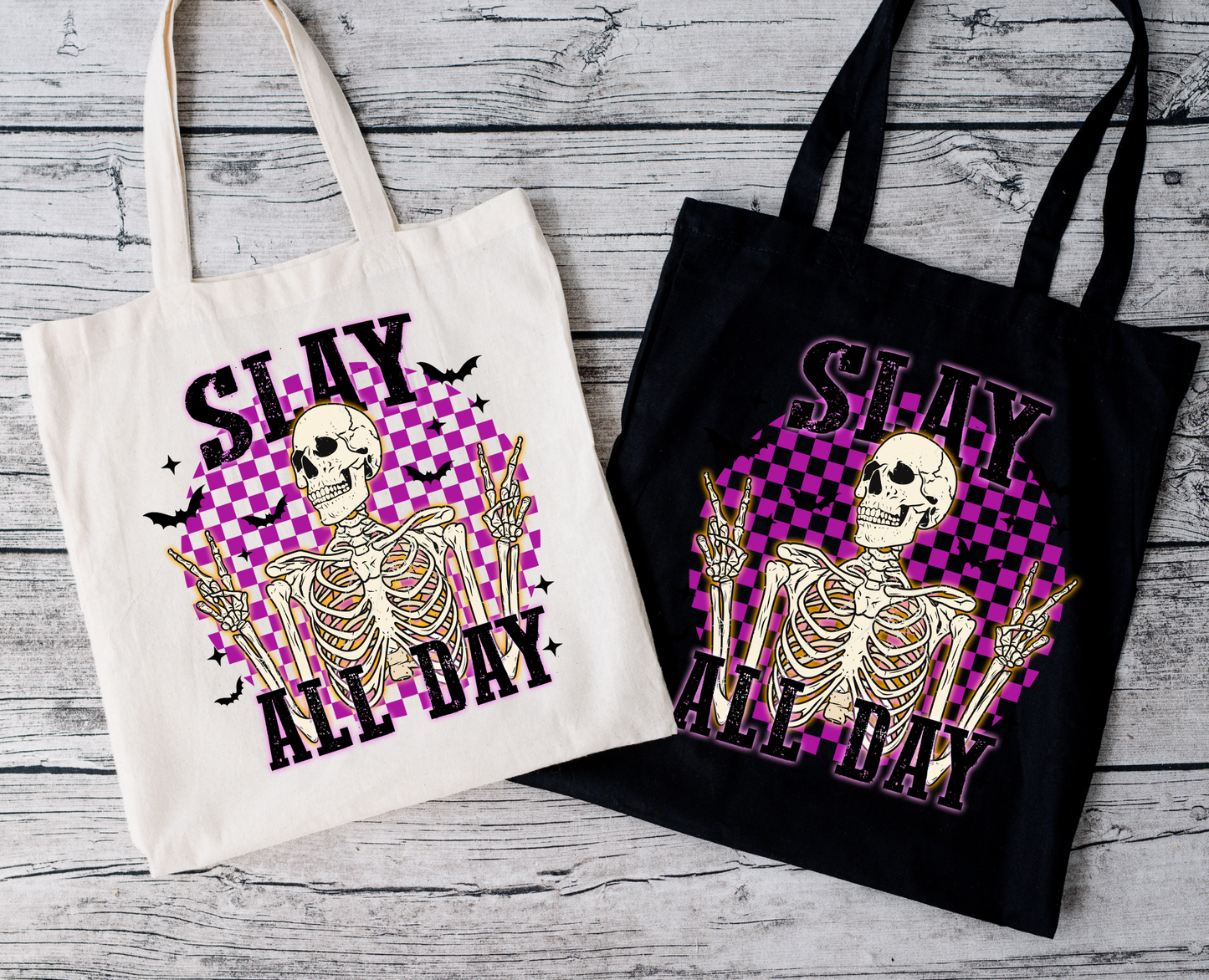 Slay All Day | Tragetasche mit Spruch – Baumwollbeutel mit Attitude