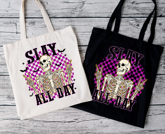 Slay All Day | Tragetasche mit Spruch – Baumwollbeutel mit Attitude