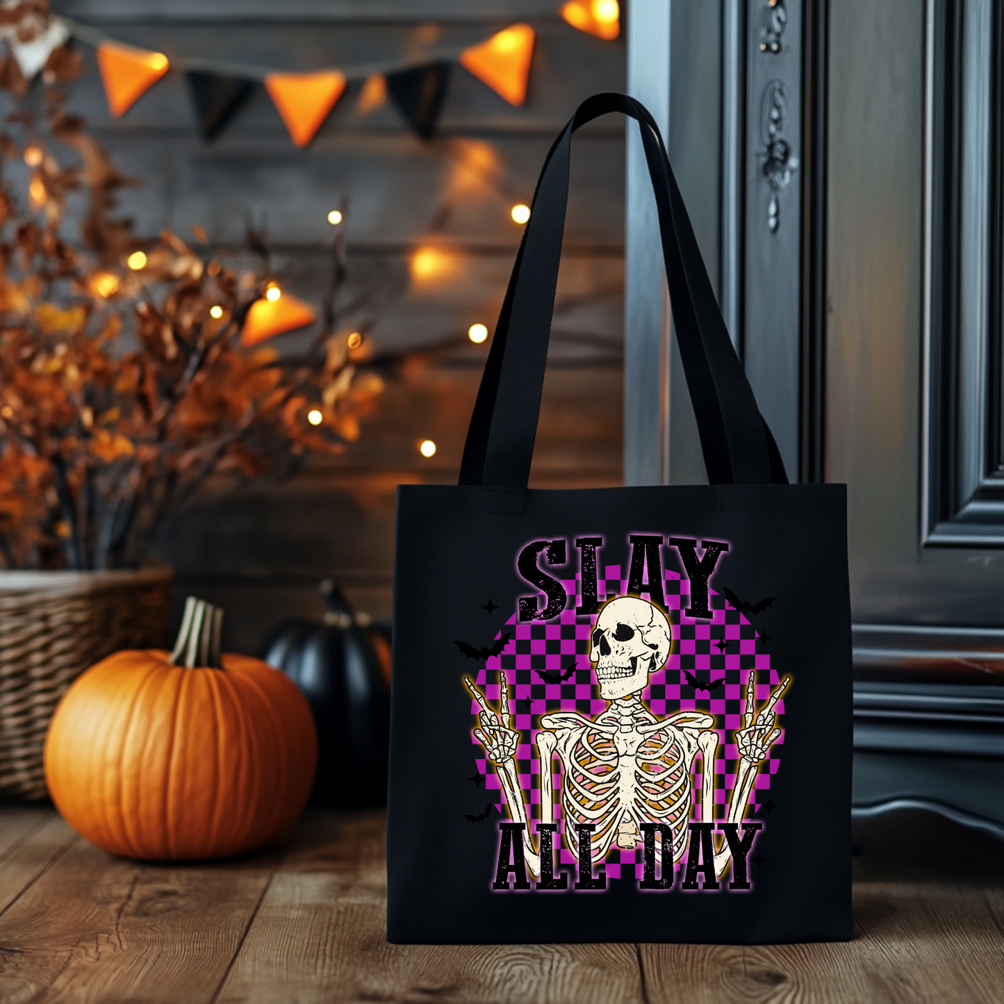 Slay All Day | Tragetasche mit Spruch – Baumwollbeutel mit Attitude
