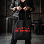 Small Dick Big Dreams Shirt mit Backprint – Oversize Unisex T-Shirt aus 100% Baumwolle, Statement Streetwear Look