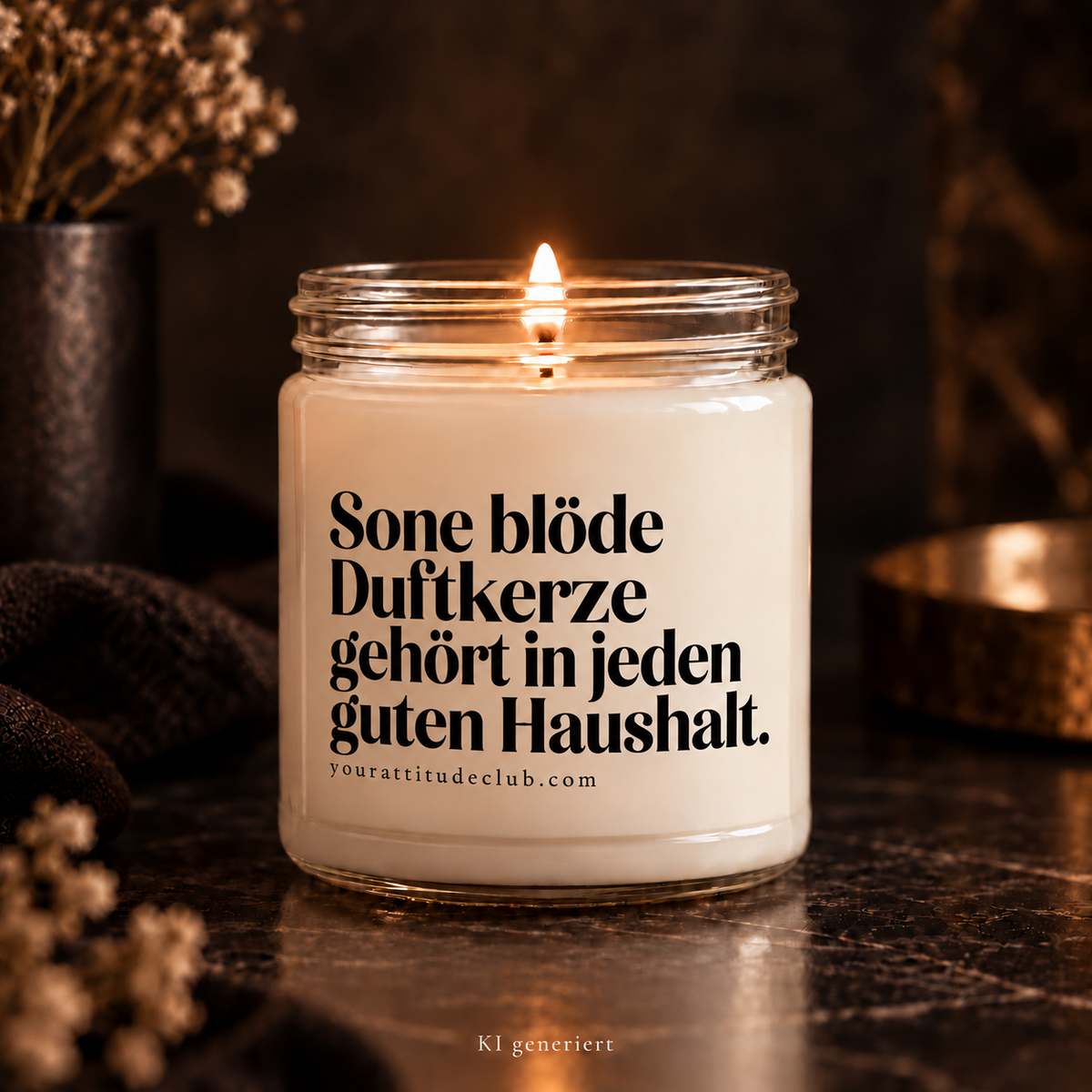 A stupid scented candle belongs in every good household - funny candle, fun candle gift idea, humor decor, soy wax candle by Your Attitude Club