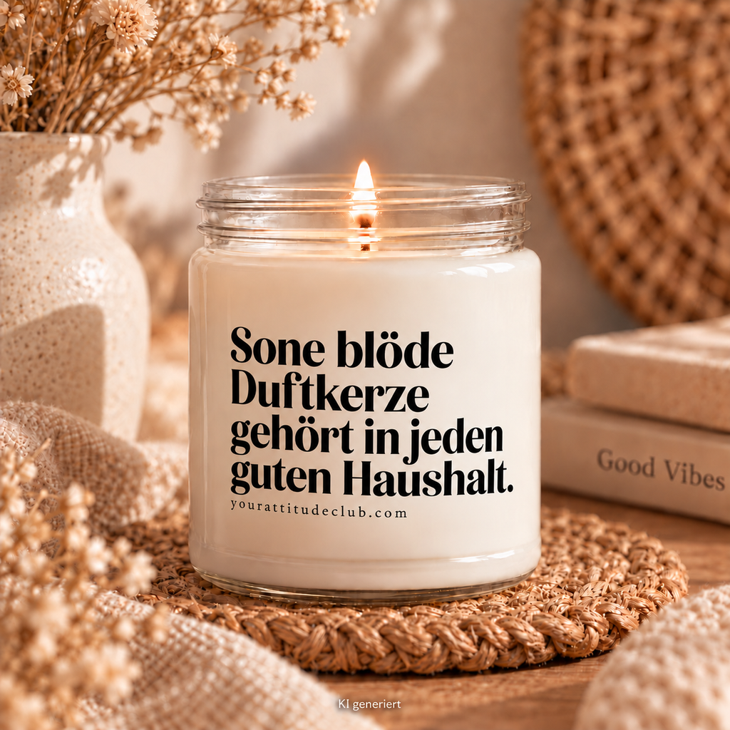 A stupid scented candle belongs in every good household - funny candle, fun candle gift idea, humor decor, soy wax candle by Your Attitude Club