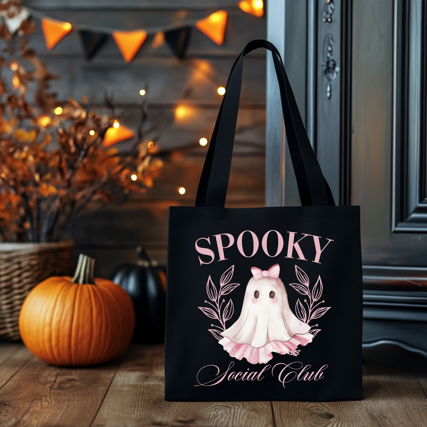 Spooky Social Club | Tragetasche mit Spruch – Baumwollbeutel mit Attitude