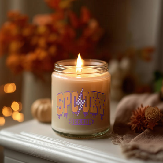Spooky Season Kerze Halloween Duftkerze Glas | Herbstdeko vegane Sojawachs Kerze nachhaltig Geschenkidee spooky vibes
