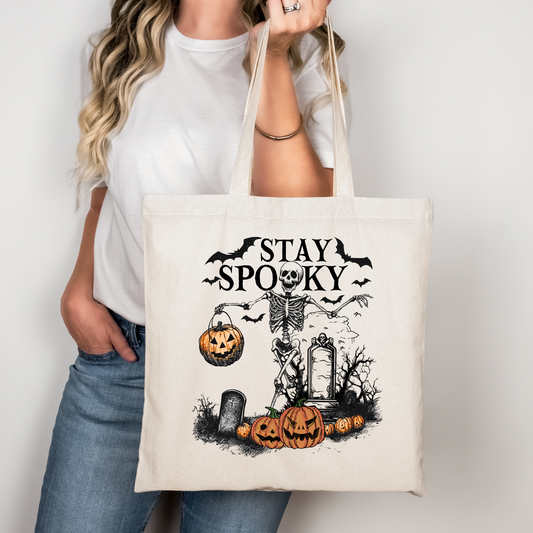 Stay Spooky | Tragetasche mit Spruch – Baumwollbeutel mit Attitude