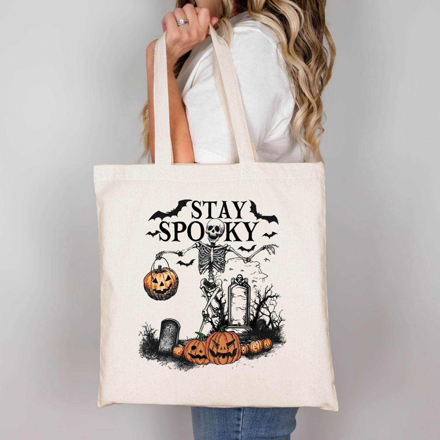Stay Spooky | Tragetasche mit Spruch – Baumwollbeutel mit Attitude