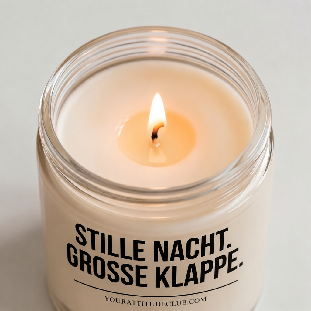 STILLE NACHT. GROSSE KLAPPE. | Weihnachtskerze, lustiges Weihnachtsgeschenk, Wichtelgeschenk, Geschenk für Freundin, Schwester, Kollegin