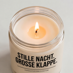 STILLE NACHT. GROSSE KLAPPE. | Weihnachtskerze, lustiges Weihnachtsgeschenk, Wichtelgeschenk, Geschenk für Freundin, Schwester, Kollegin
