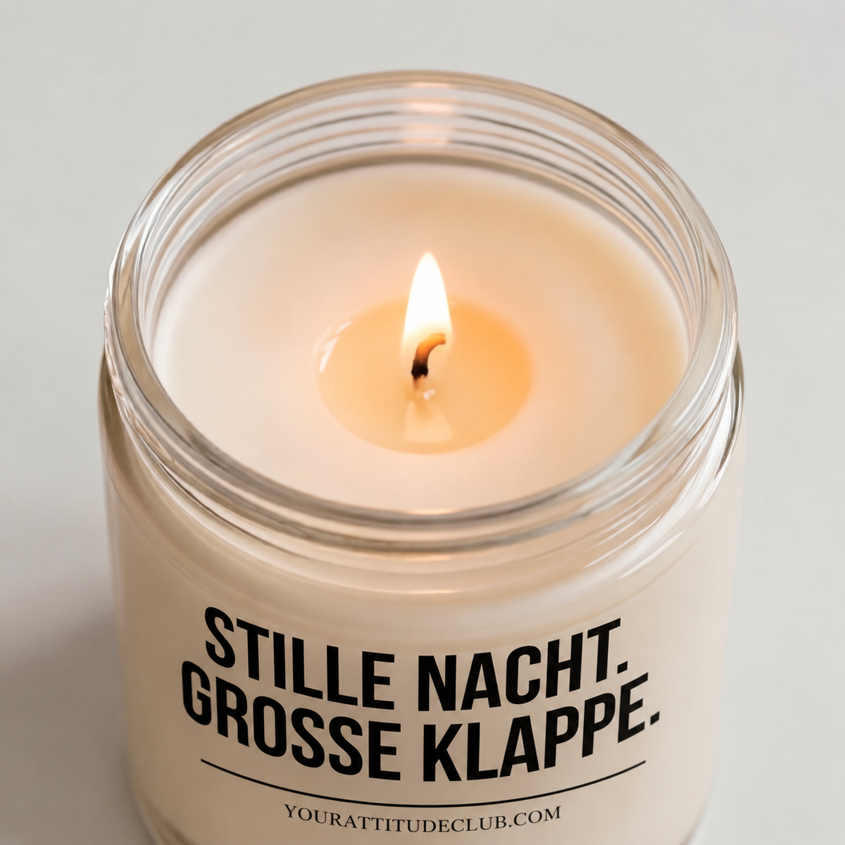 STILLE NACHT. GROSSE KLAPPE. | Weihnachtskerze, lustiges Weihnachtsgeschenk, Wichtelgeschenk, Geschenk für Freundin, Schwester, Kollegin