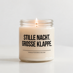 STILLE NACHT. GROSSE KLAPPE. | Weihnachtskerze, lustiges Weihnachtsgeschenk, Wichtelgeschenk, Geschenk für Freundin, Schwester, Kollegin