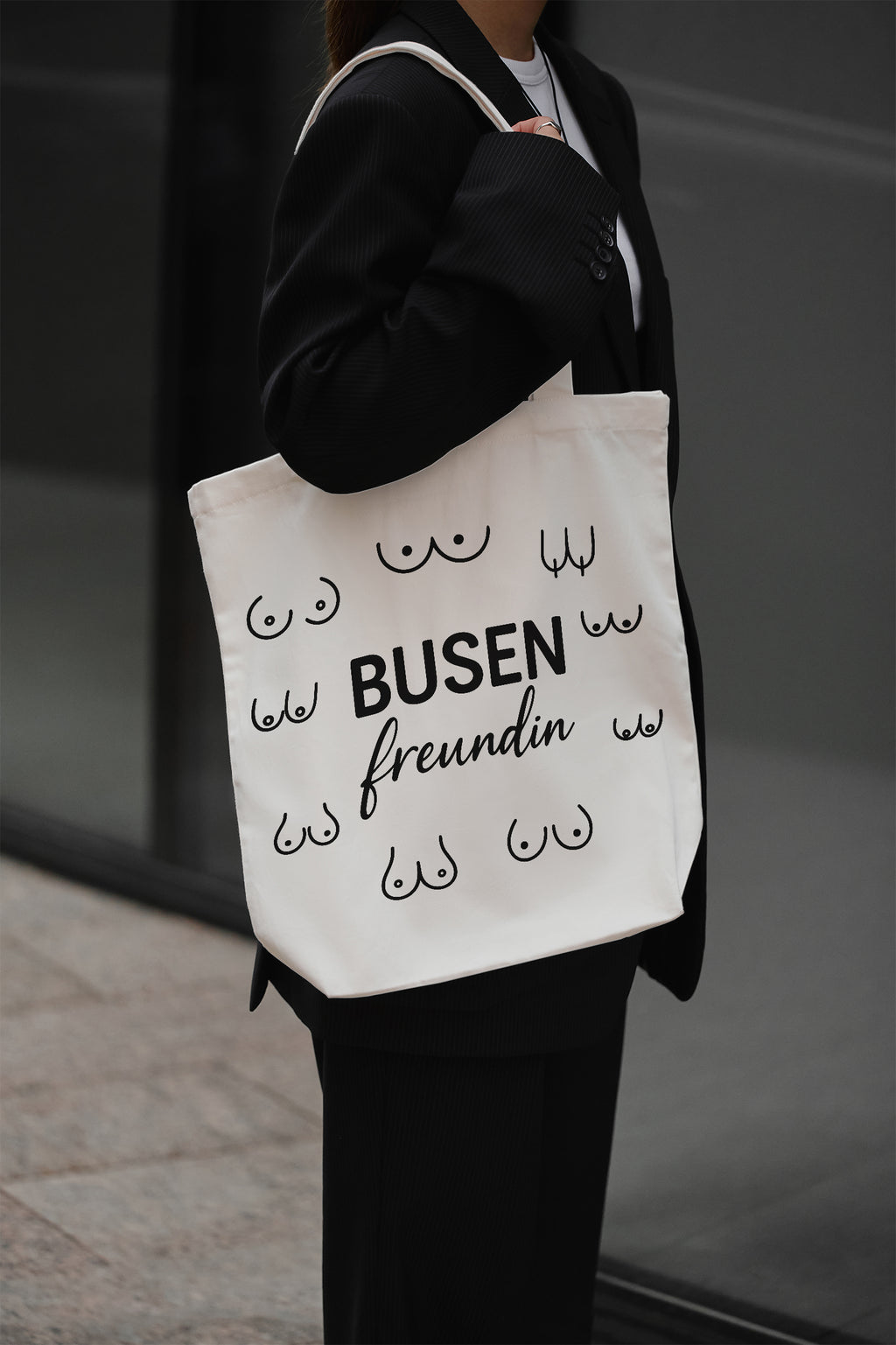 Bestie Cotton Bag Beige 38x42 cm Shopping Bag Fabric Bag Jute Bag Gift Girlfriend Sustainable Carry Bag Shoulder Bag