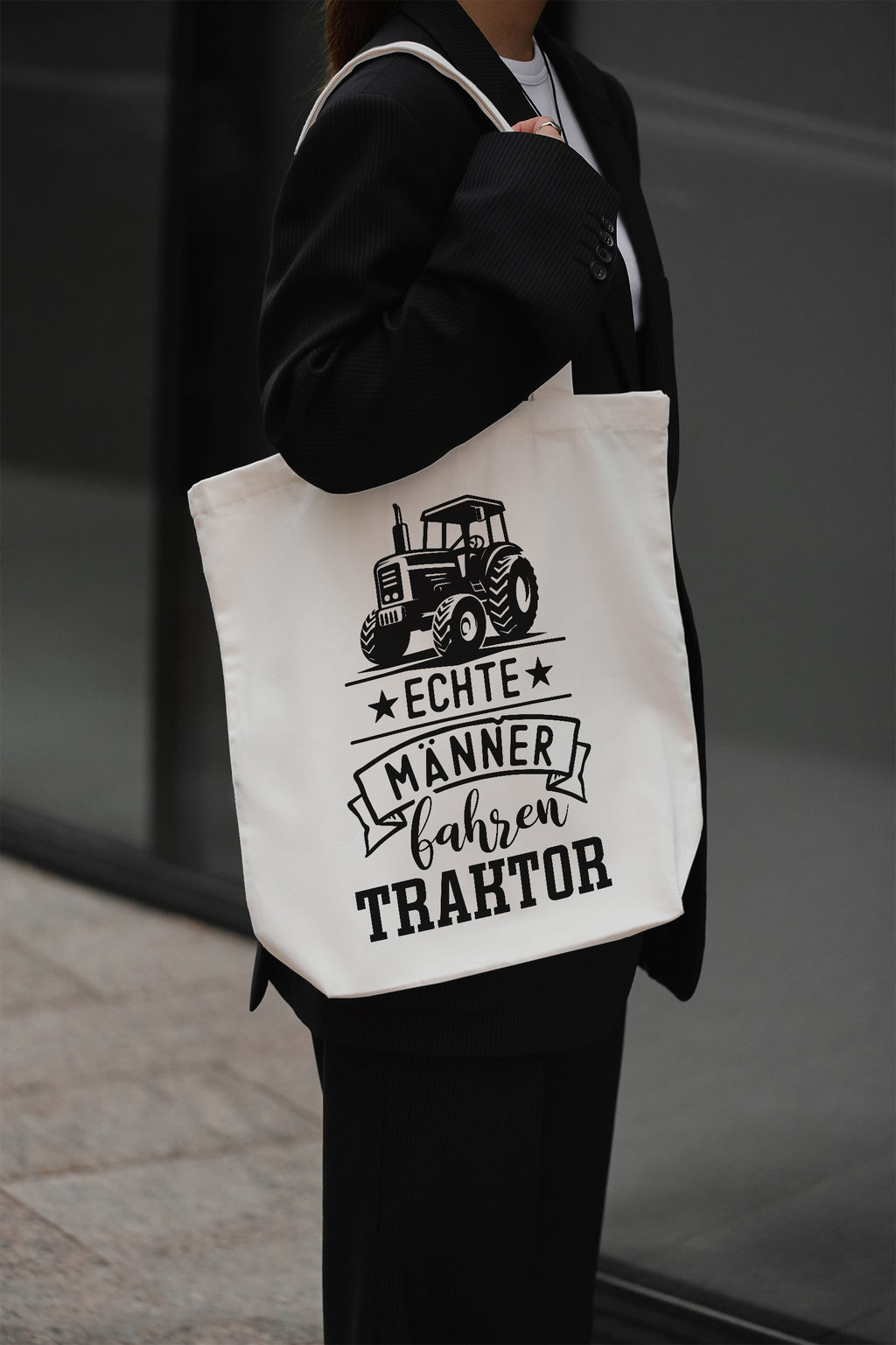 REAL MEN DRIVE TRACTORS Cotton Bag beige Fabric Bag Farmer Gift Farmer Gift Idea Jute Bag funny sustainable Agriculture