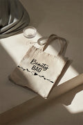 Beauty Bag Baumwollbeutel beige 38x42 cm Stofftasche mit Druck Schultertasche Geschenkidee für Frauen Kosmetik Beutel Alltag Shopping Tasche