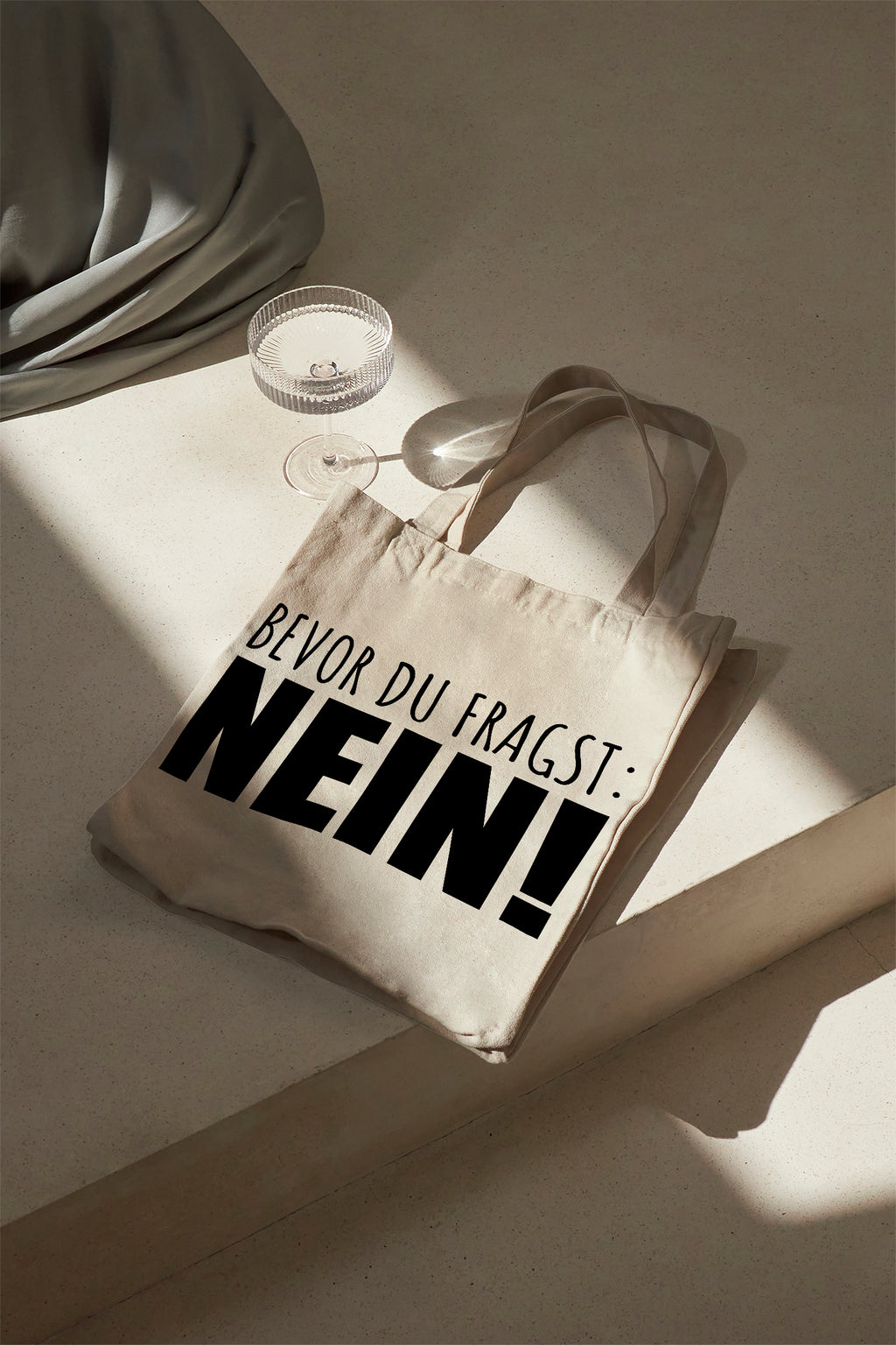 Before you ask: No! Cotton Bag Beige Tote Bag Saying Funny Cheeky Jute Bag Shopping Bag Gift Sustainable