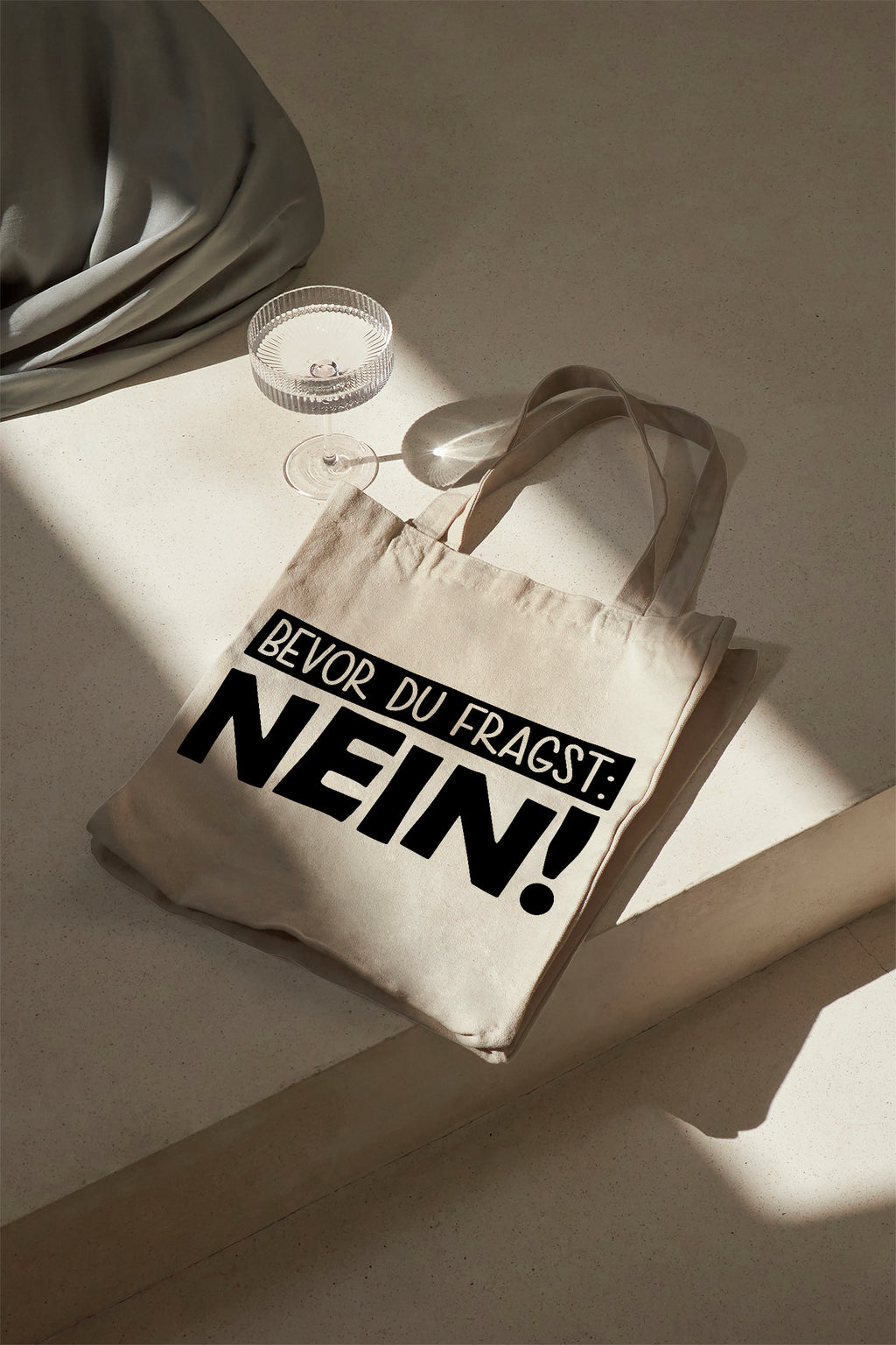 Before you ask: NO! Cotton Bag Cloth Bag Saying Tote Bag beige Shopping Bag Shoulder Bag Gift funny sustainable printed