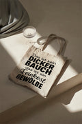 This is not a beer belly, it's a gourmet vault - Cotton bag beige fabric shoulder bag funny gift humor