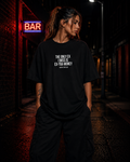 THE ONLY EX I MISS IS EX-TRA MONEY | Oversize Shirt Unisex mit Frontprint, Statement Shirt aus Bio-Baumwolle