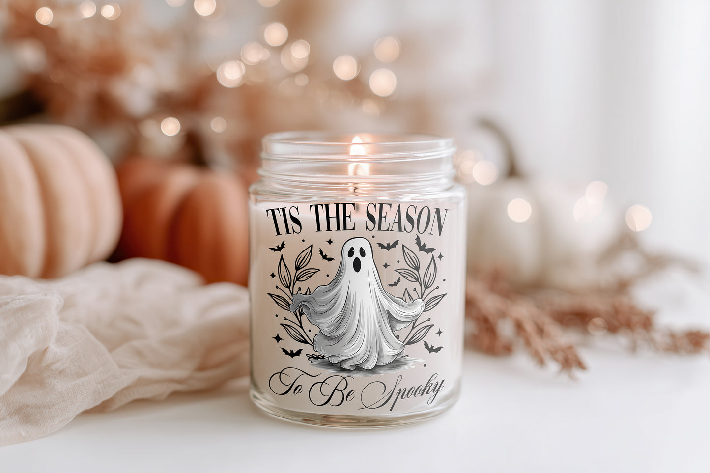 Tis The Season To Be Spooky vegane Halloween Duftkerze Herbstdeko Geschenkidee Cozy Home Decor Kerze für Frauen