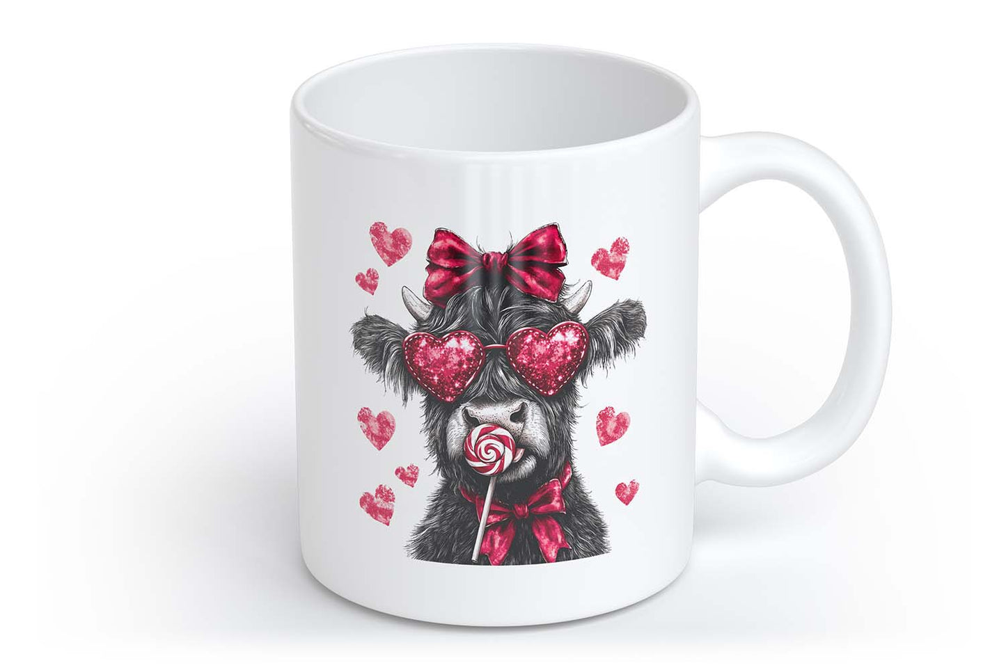 Valentinstag Kuh mit Lollie Cowgirl Cowboy | Tasse mit Rund- & Herzhenkel | Your Attitude Club