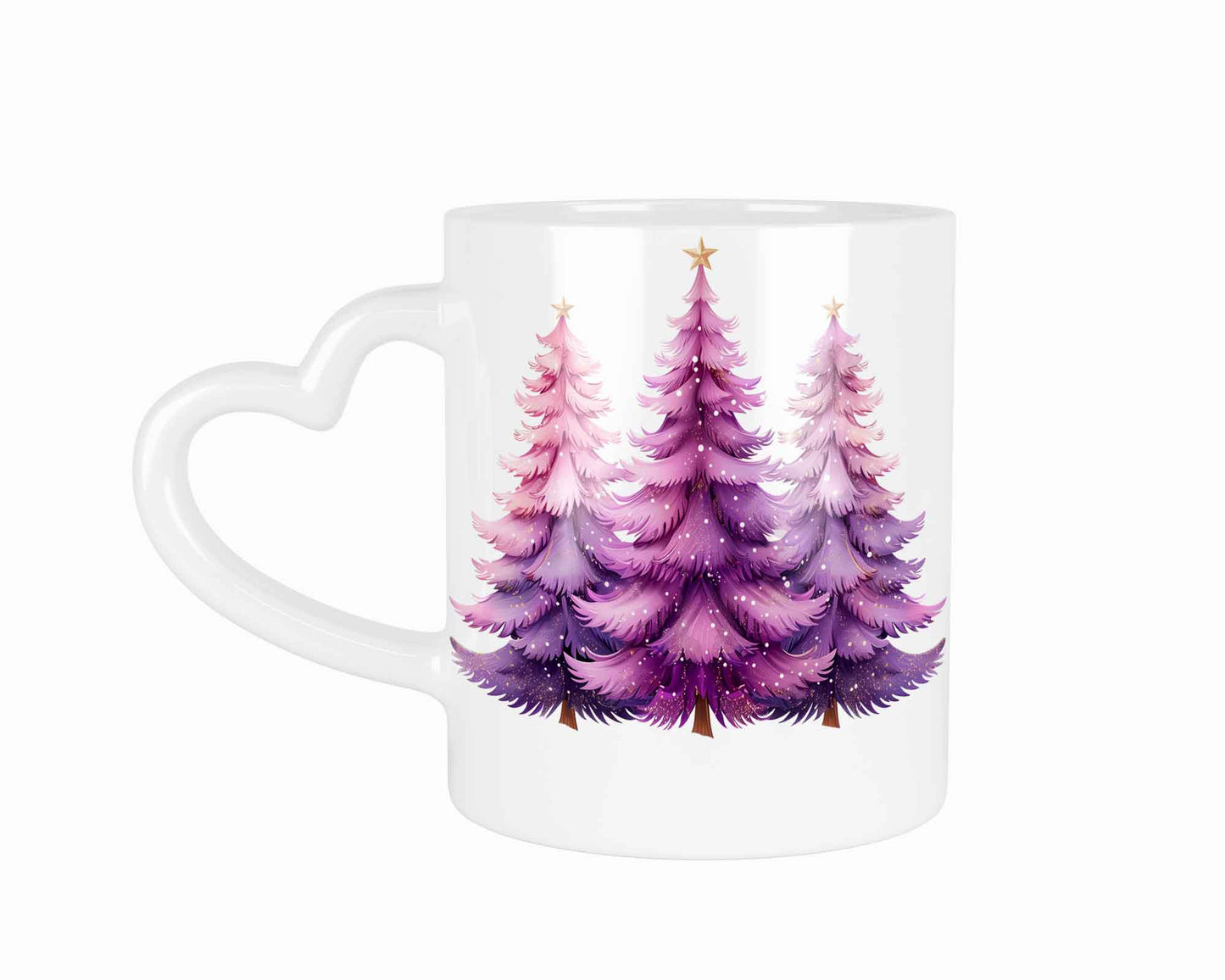 Pink Christmas Tree Weihnachtsbaum Christbaum | Tasse mit Rund- & Herzhenkel | Your Attitude Club