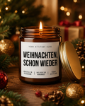 WEIHNACHTEN, SCHON WIEDER Weihnachtskerze mit Spruch | lustige Duftkerze | freches Weihnachtsgeschenk | Wichtelgeschenk | Sojawachs Kerze handgemacht