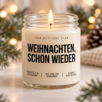 WEIHNACHTEN, SCHON WIEDER | Weihnachtskerze Duftkerze Weihnachten Geschenkidee Wichtelgeschenk Geschenk für Mama Kollegin Freundin