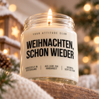 WEIHNACHTEN, SCHON WIEDER | Weihnachtskerze Duftkerze Weihnachten Geschenkidee Wichtelgeschenk Geschenk für Mama Kollegin Freundin