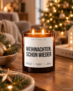 WEIHNACHTEN, SCHON WIEDER – Weihnachtskerze | Weihnachtsgeschenk | lustige Geschenkidee Weihnachten | Geschenk für Familie, Freunde & Kolleg:innen
