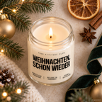 WEIHNACHTEN, SCHON WIEDER | Weihnachtskerze Duftkerze Weihnachten Geschenkidee Wichtelgeschenk Geschenk für Mama Kollegin Freundin