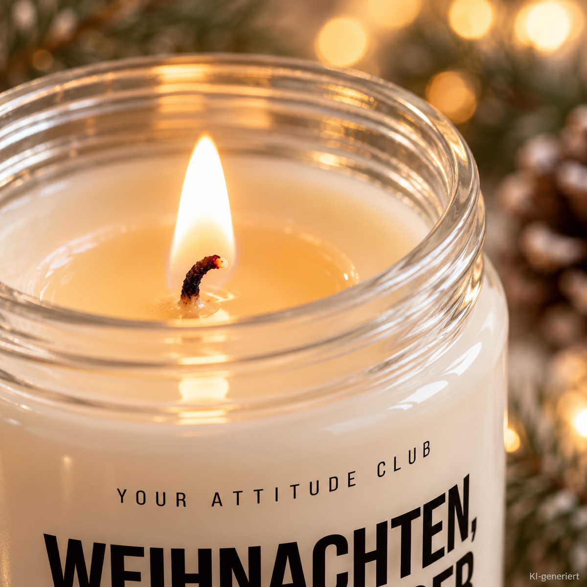 WEIHNACHTEN, SCHON WIEDER | Weihnachtskerze Duftkerze Weihnachten Geschenkidee Wichtelgeschenk Geschenk für Mama Kollegin Freundin