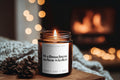 Christmas, again | Soy candle with funny saying as a Christmas gift