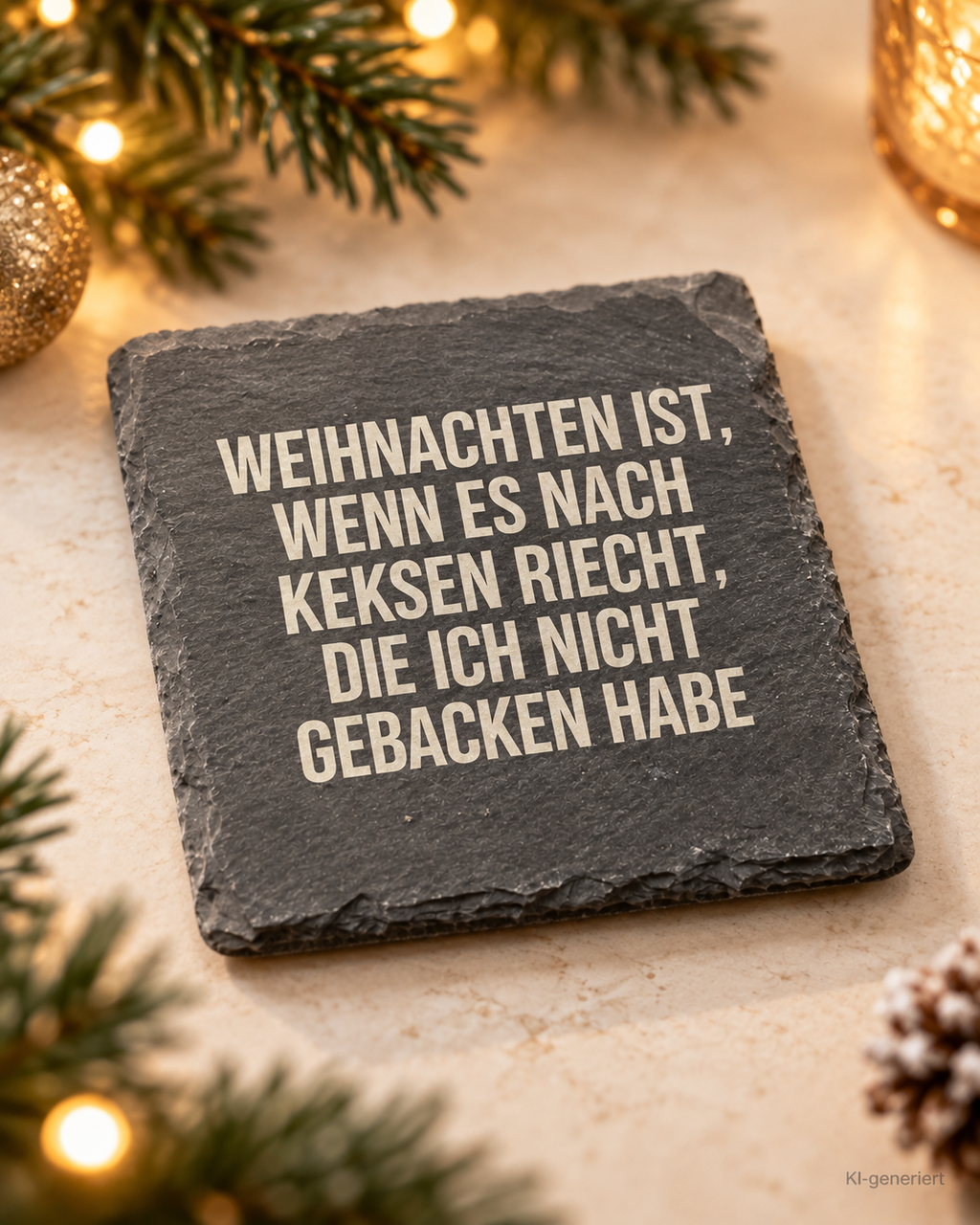 WEIHNACHTEN IST, WENN ES NACH KEKSEN RIECHT, DIE ICH NICHT GEBACKEN HABE – Weihnachtskerze | Weihnachtsgeschenk | Geschenk für Familie & Freunde