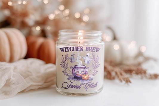 Witches Brew Social Club Kerze Geister Kessel Halloween Duftkerze vegane Sojawachs Herbstkerze spooky Geschenkidee Deko
