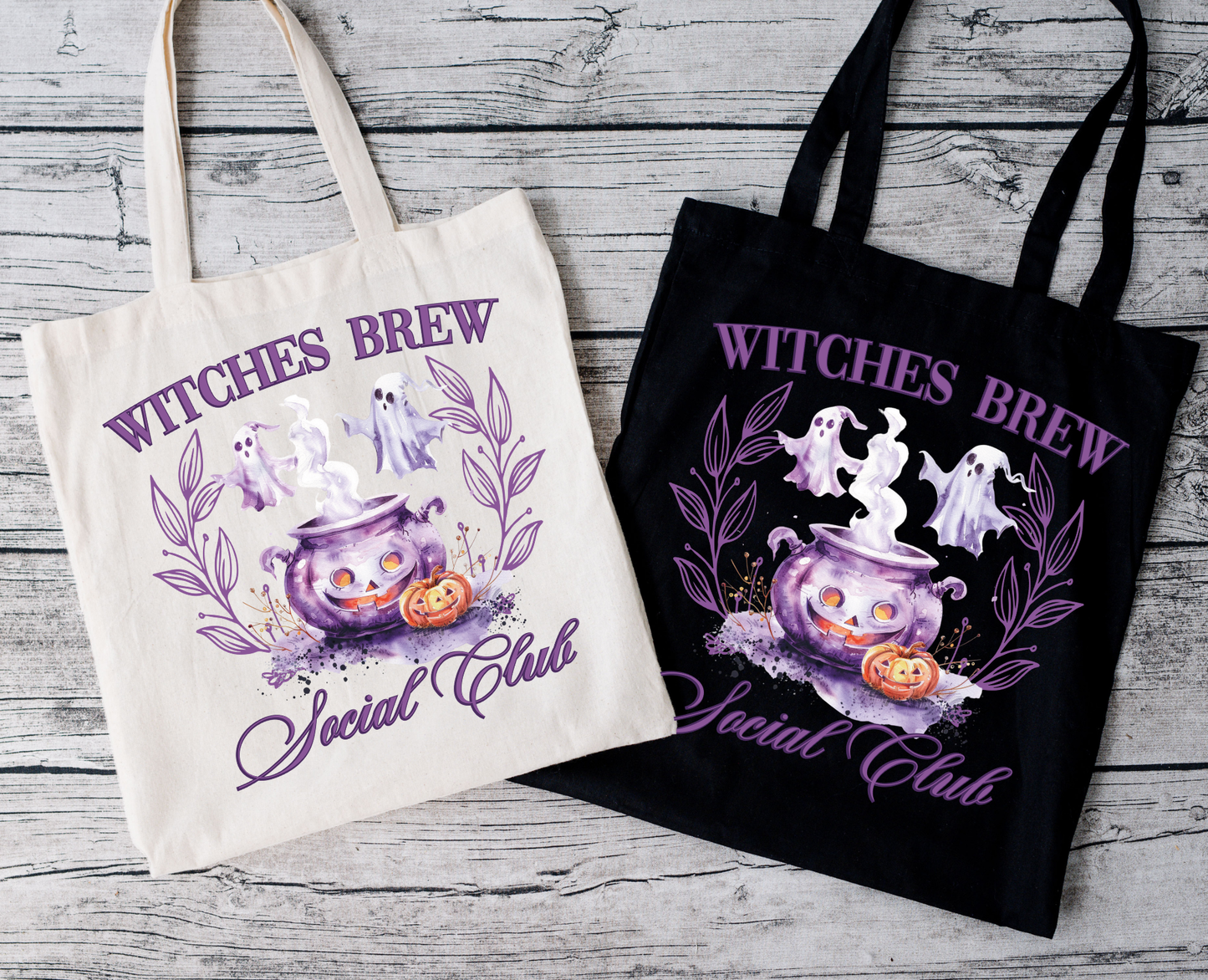 Witches Brew Social Club Pot | Tragetasche mit Spruch – Baumwollbeutel mit Attitude