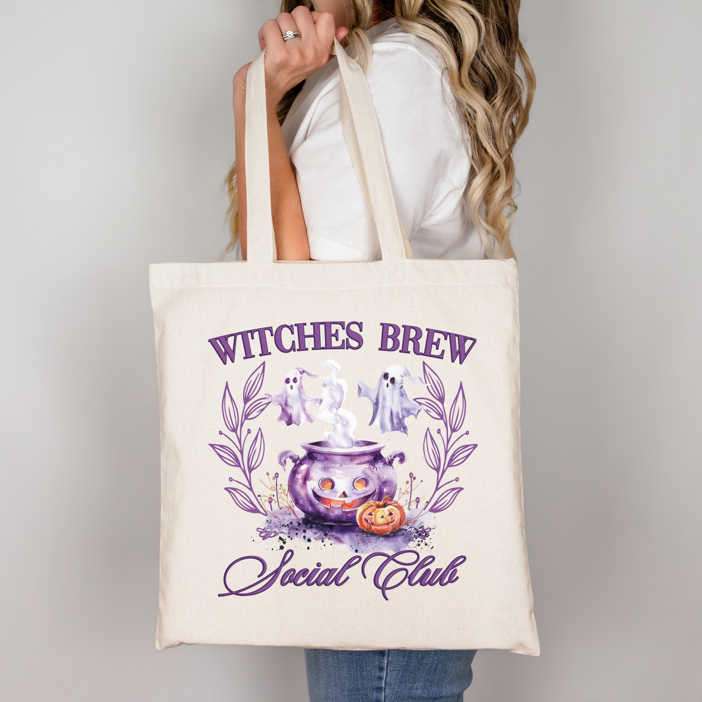 Witches Brew Social Club Pot | Tragetasche mit Spruch – Baumwollbeutel mit Attitude