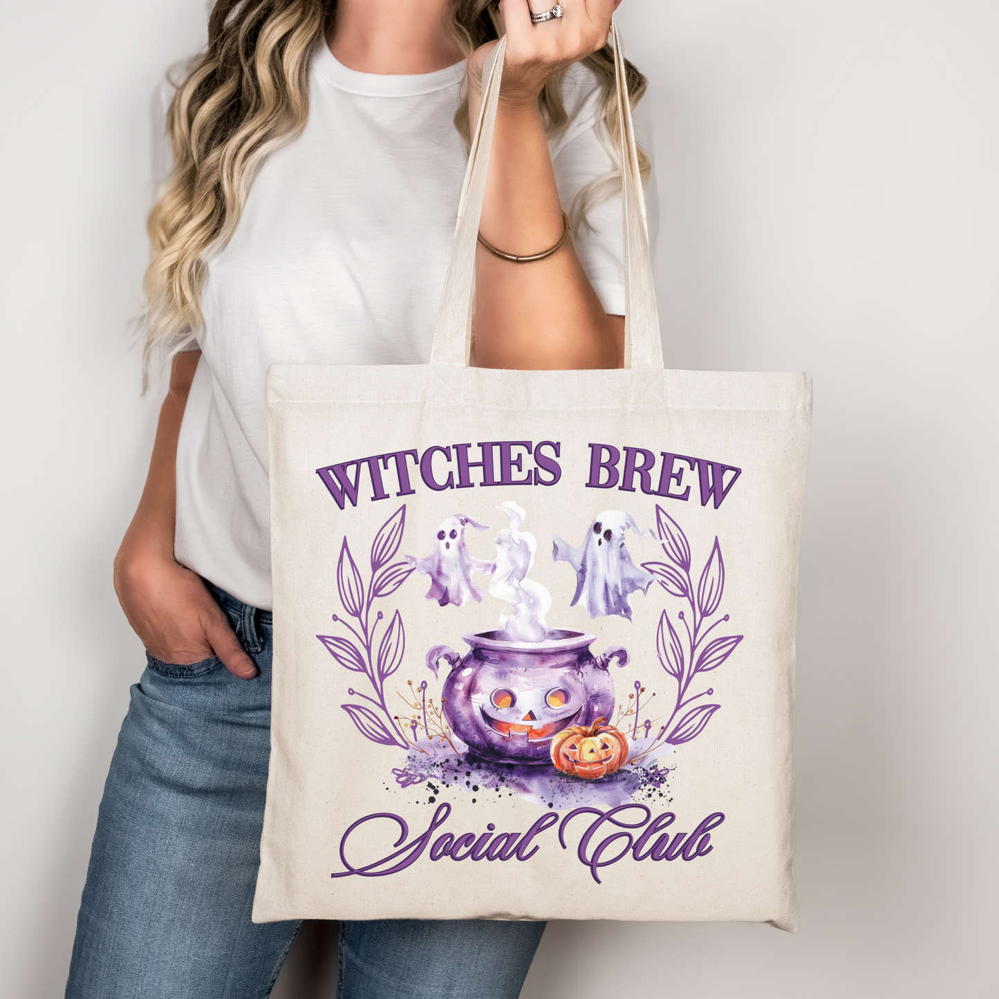 Witches Brew Social Club Pot | Tragetasche mit Spruch – Baumwollbeutel mit Attitude