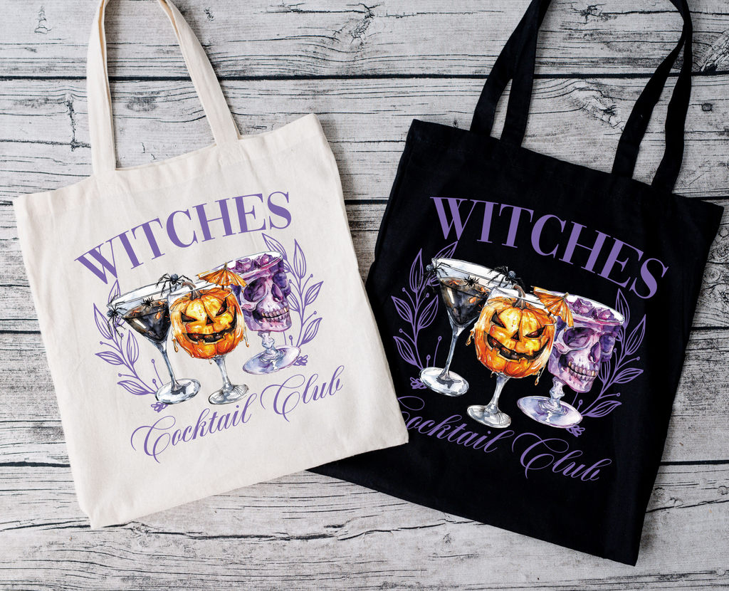Witches Cocktail Club | Tragetasche mit Spruch – Baumwollbeutel mit Attitude