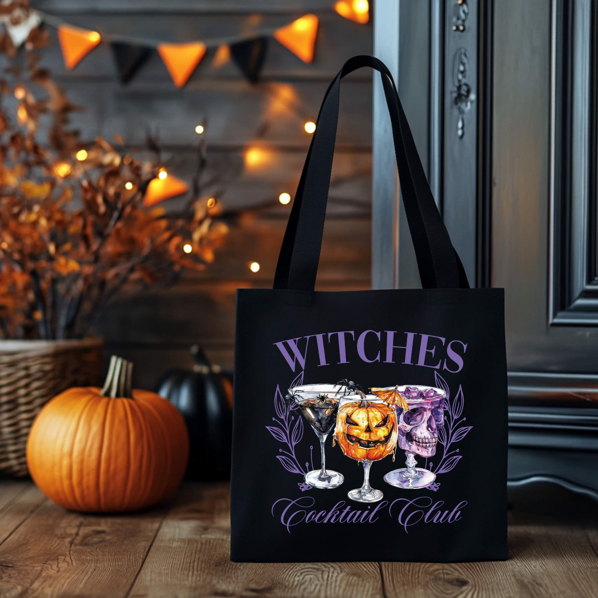 Witches Cocktail Club | Tragetasche mit Spruch – Baumwollbeutel mit Attitude
