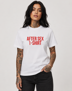 AFTER SEX T-SHIRT – besticktes Damen Shirt aus Bio-Baumwolle, lustiges Statement Shirt, Geschenk für Freundin, Partnerin oder Junggesellinnenabschied