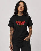 AFTER SEX T-SHIRT – besticktes Damen Shirt aus Bio-Baumwolle, lustiges Statement Shirt, Geschenk für Freundin, Partnerin oder Junggesellinnenabschied