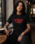 AFTER SEX T-SHIRT – besticktes Damen Shirt aus Bio-Baumwolle, lustiges Statement Shirt, Geschenk für Freundin, Partnerin oder Junggesellinnenabschied