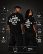 A GF IS TEMPORARY, BEING A HOT EX IS FOREVER – Unisex Oversize T-Shirt mit Backprint, Statement Shirt, Streetwear Geschenk