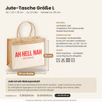 Ah hell nah – Jutetasche mit Spruch, Maße, Material und Pflege
