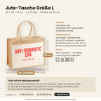 Anti-Romantic Era – Jutetasche mit Spruch, Maße, Material und Pflege