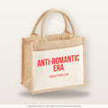 Anti-Romantic Era – Jutetasche mit Spruch, kleine Jutetasche 26 × 22 cm